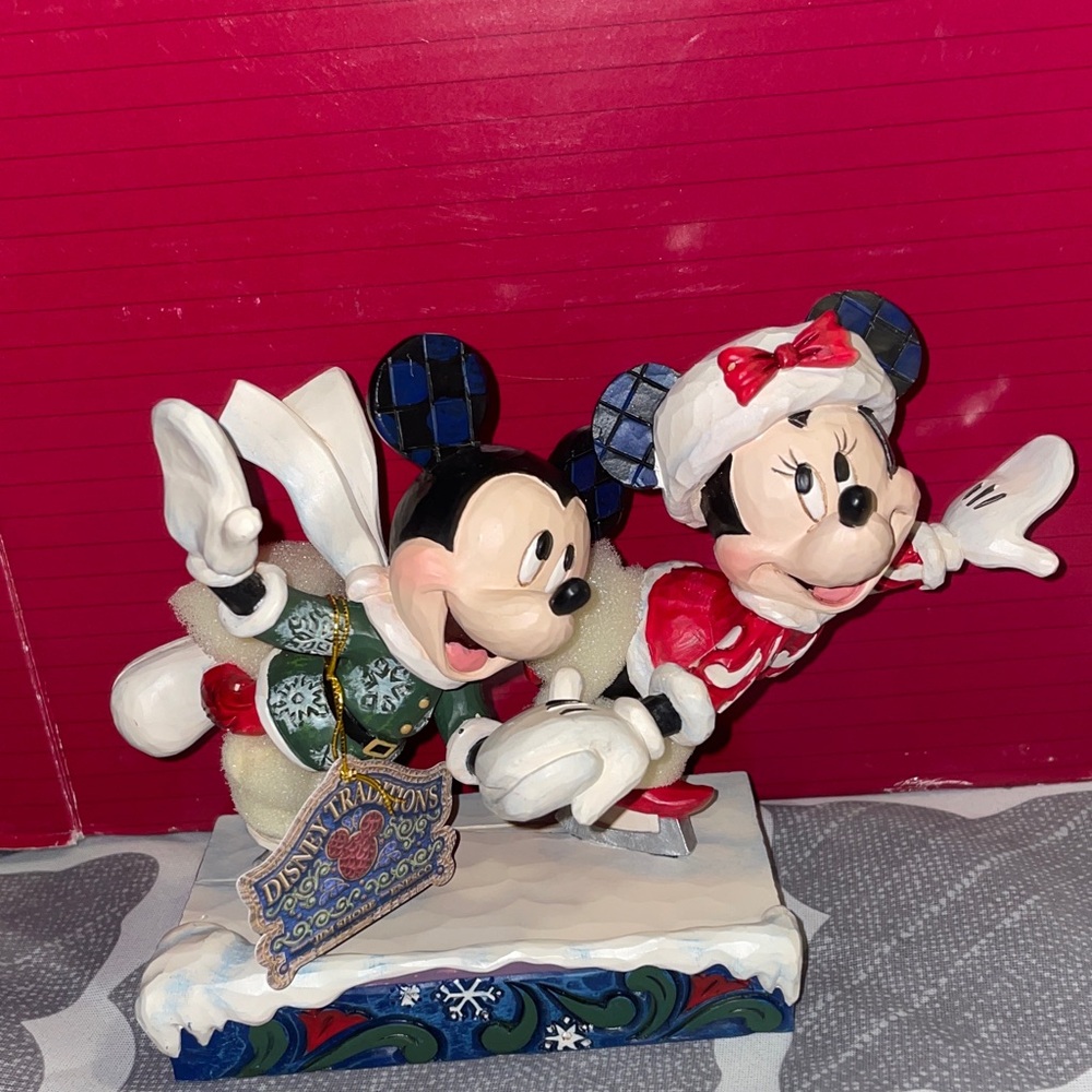 Disney Skating Sweethearts Figurine - Red and White